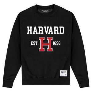 Harvard University Unisex Adult Est 1636 Sweatshirt / Black